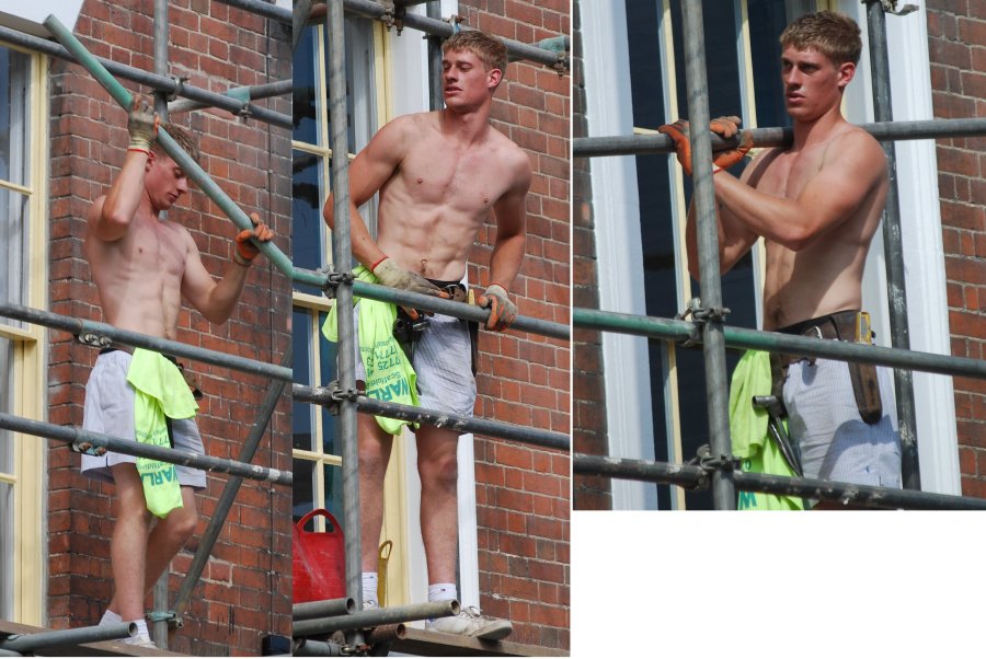 Hunky Shirtless Builder Hunky Shirtless Scaffolder